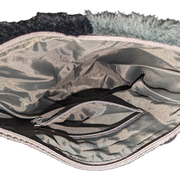 SAK + UGG had a Party: Faux Fur Crossbody Crotchet HOBO Soft Comfy Patchwork Bag - Picture 4 of 8